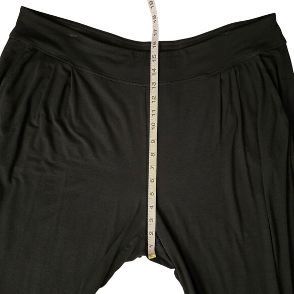 J. Jill Wearever Collection Black Pleated Cropped Stretch Knit Pull On Pant XL - Picture 8 of 13